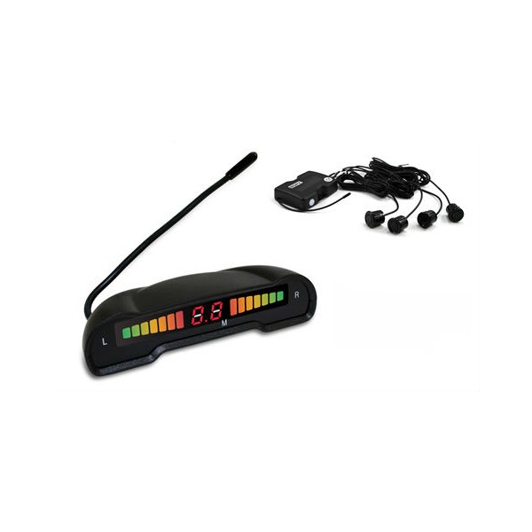 Kit de 4 Sensores de Aparcamiento SPY Negros con LED Wireless